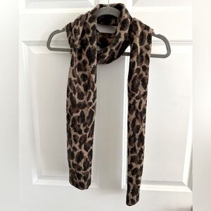 J. Crew leopard wool, nylon, cashmere scarf. One size